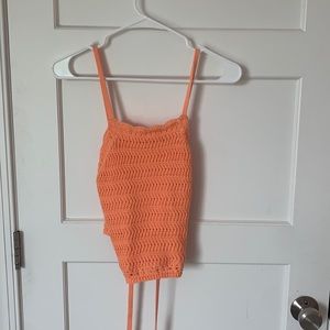 Creamsicle knit crop top